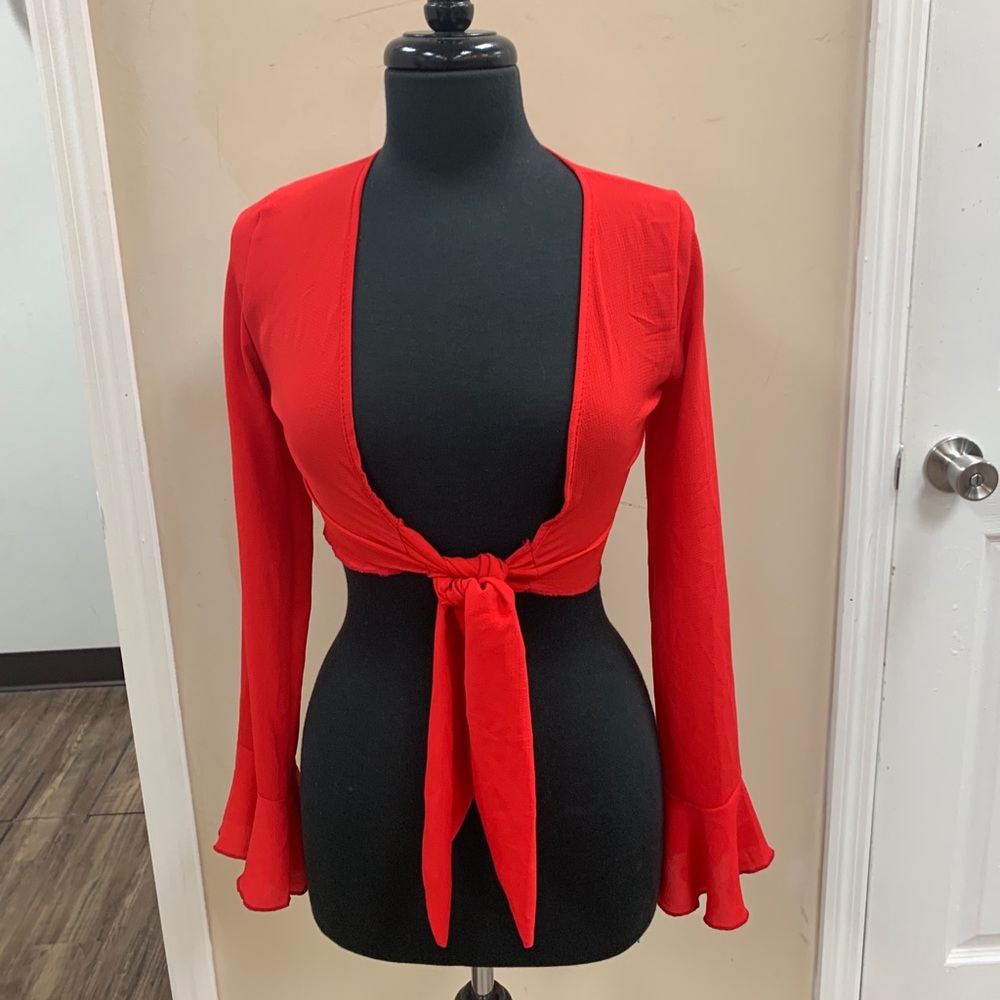 Pretty Little Thing Tie Front Top